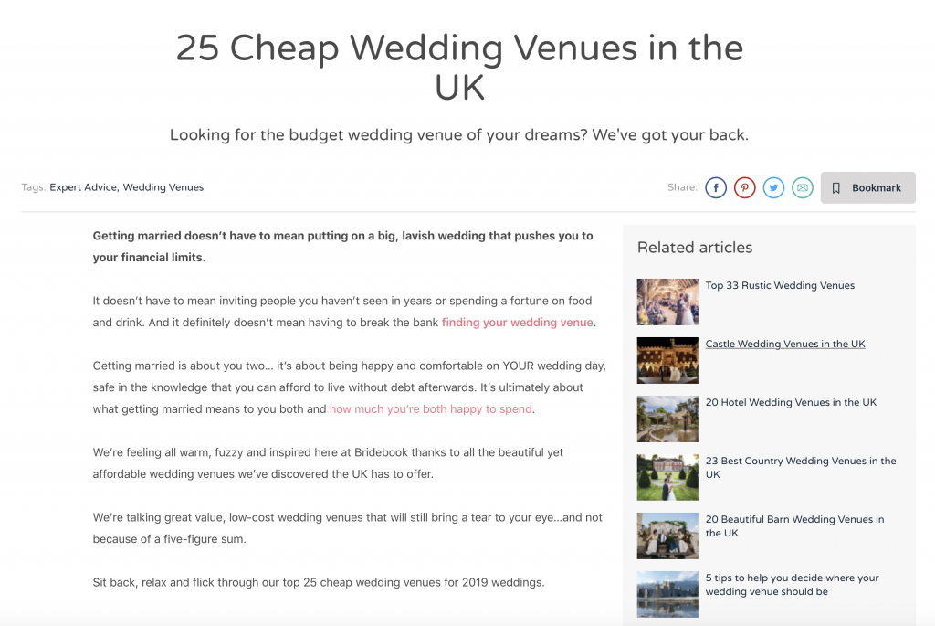 Bridebook Cheap Wedding Venue Article Creative Herts